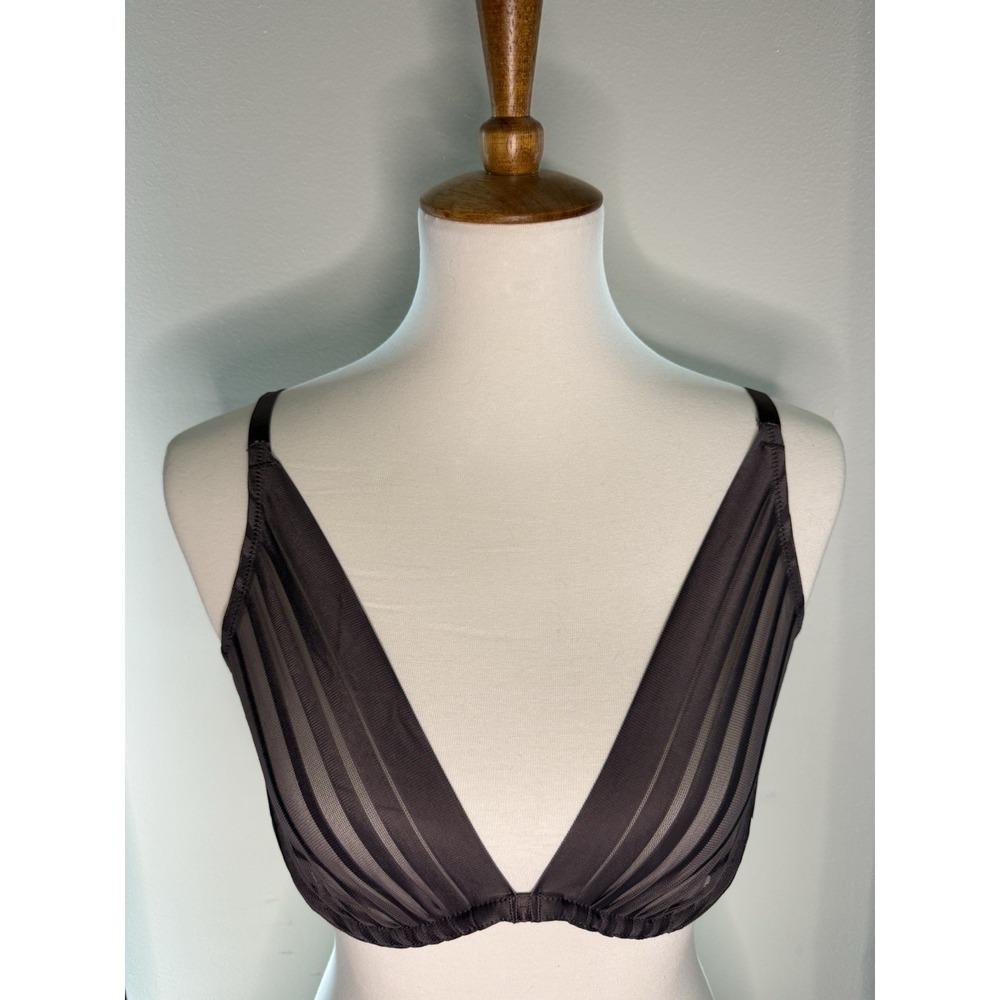 New Adore Me Bra 36D Underwire NWT Purple Sexy Sheer